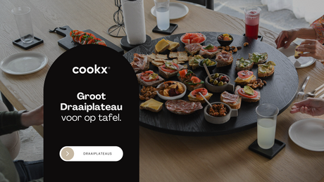 Groot Draaiplateau voor op Tafel - Optimaal Gemak en Stijl met COOKX
