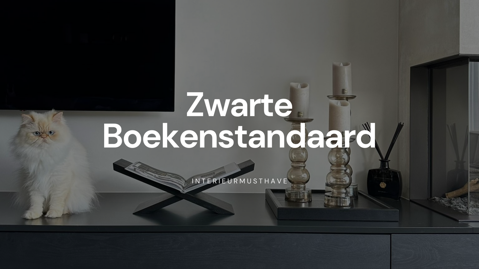 Zwarte Boekenstandaard van COOKX - Eikenhout en trendy musthave