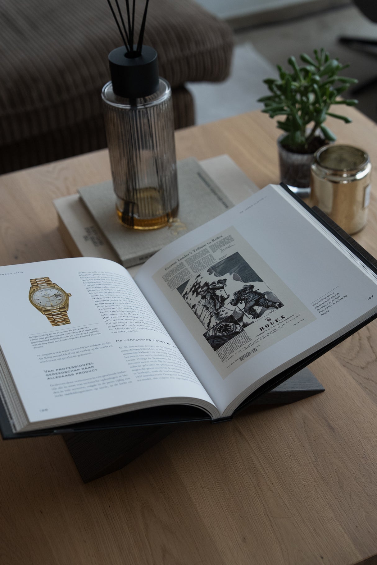 Boekenstandaard - Liggend Model - Eikenhout - Zwart, Nature, Beige, Chocolade