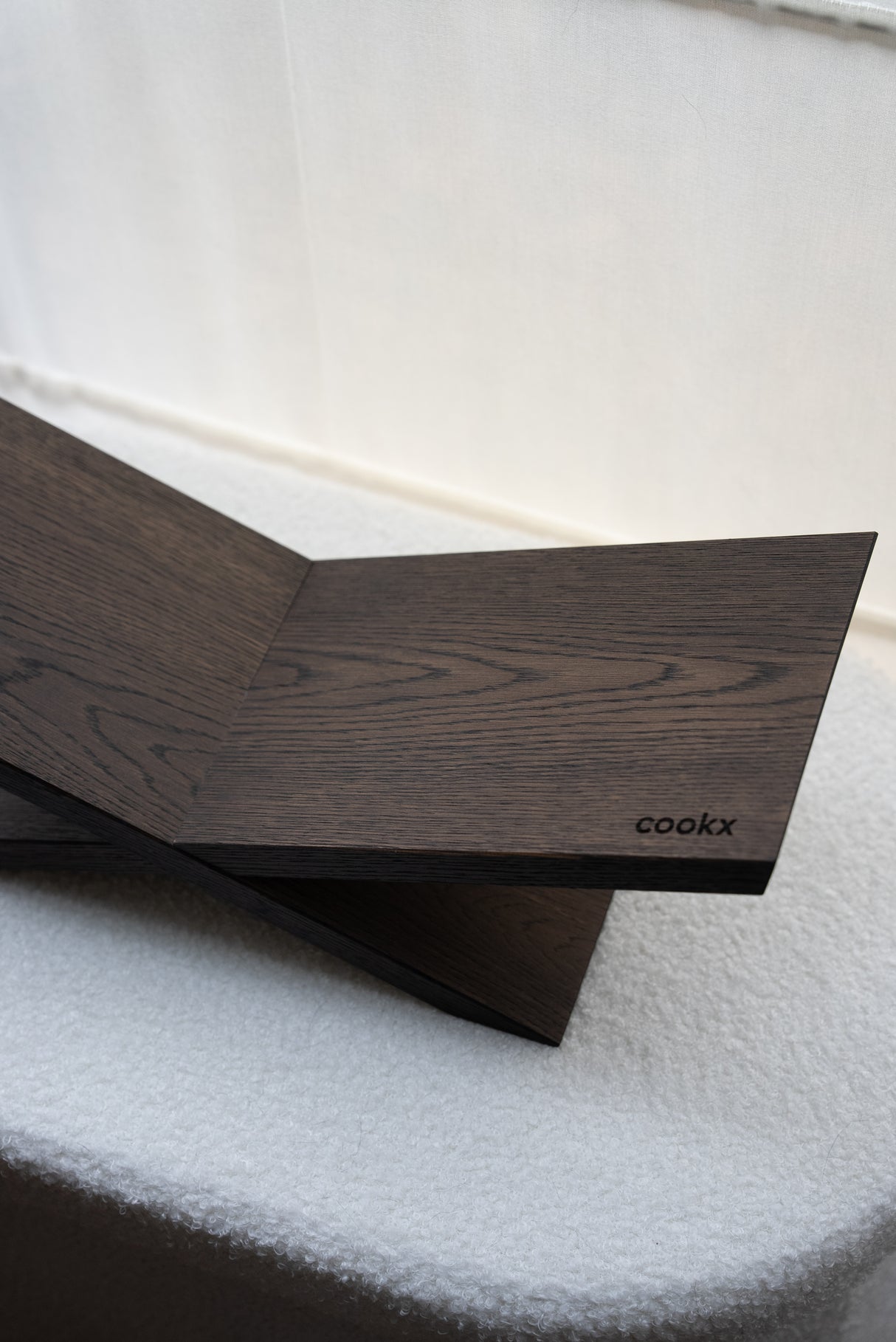 Boekenstandaard - Liggend Model - Eikenhout - Zwart, Nature, Beige, Chocolade