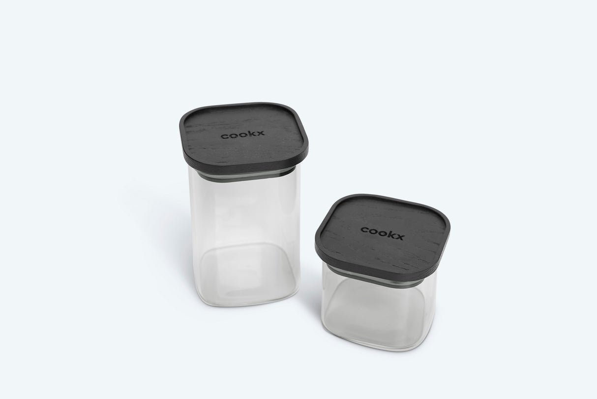 Voorraadpot/Bewaarpot - Recht model - Maat S & M - Zwart of nature