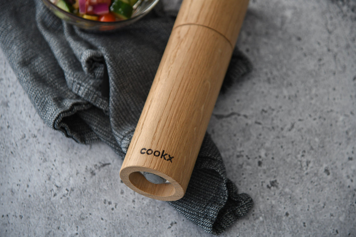 Zout- en Pepermolen Set - 100% eikenhout - Met CrushGrind® mechanisme - COOKX