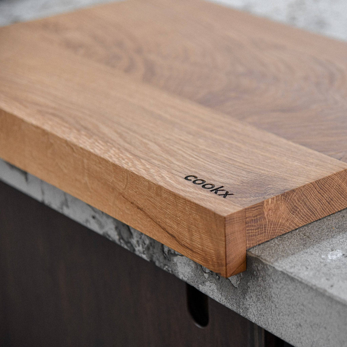 Houten snijplanken van COOKX - Met handige Antislip Rand - Van Massief Eikenhout