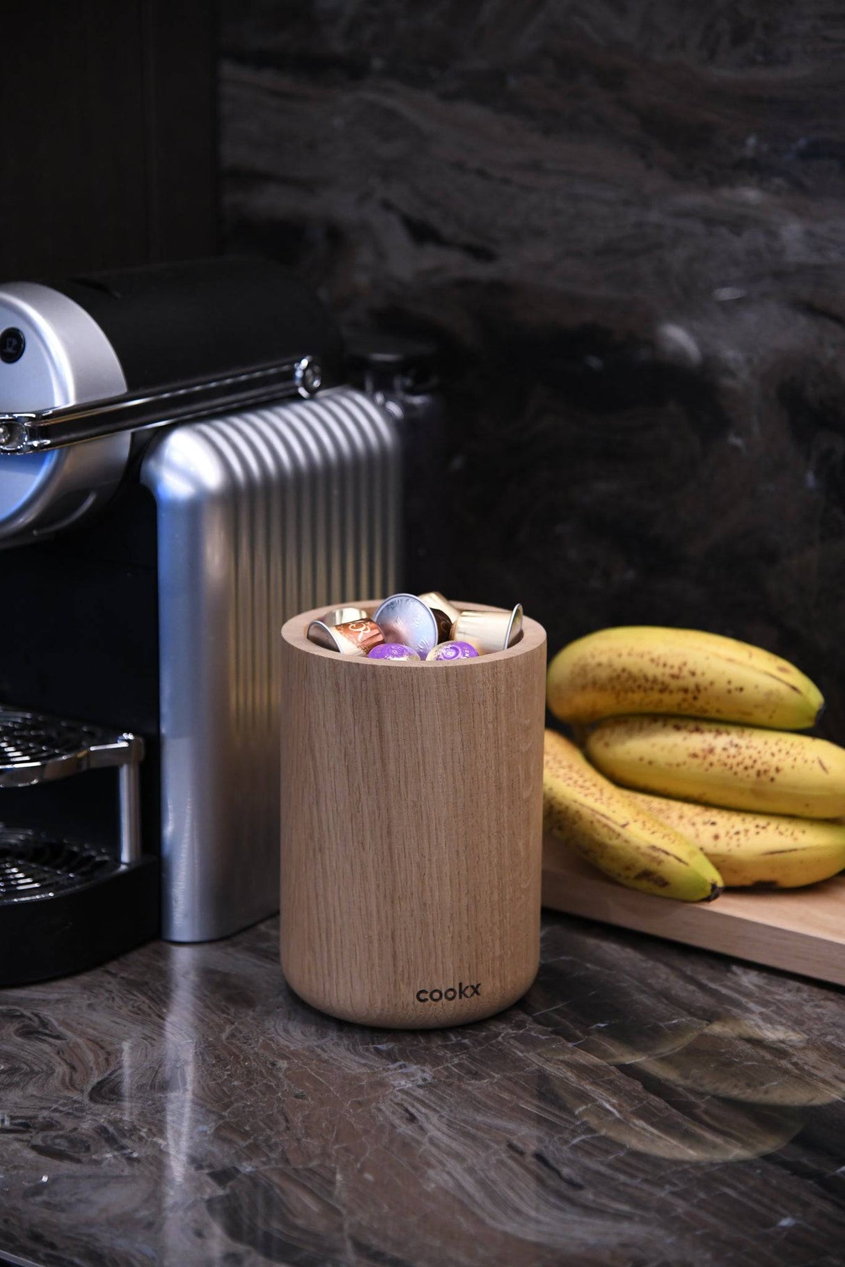 Porte-ustensiles de cuisine - 100 % bois de chêne - Taille unique