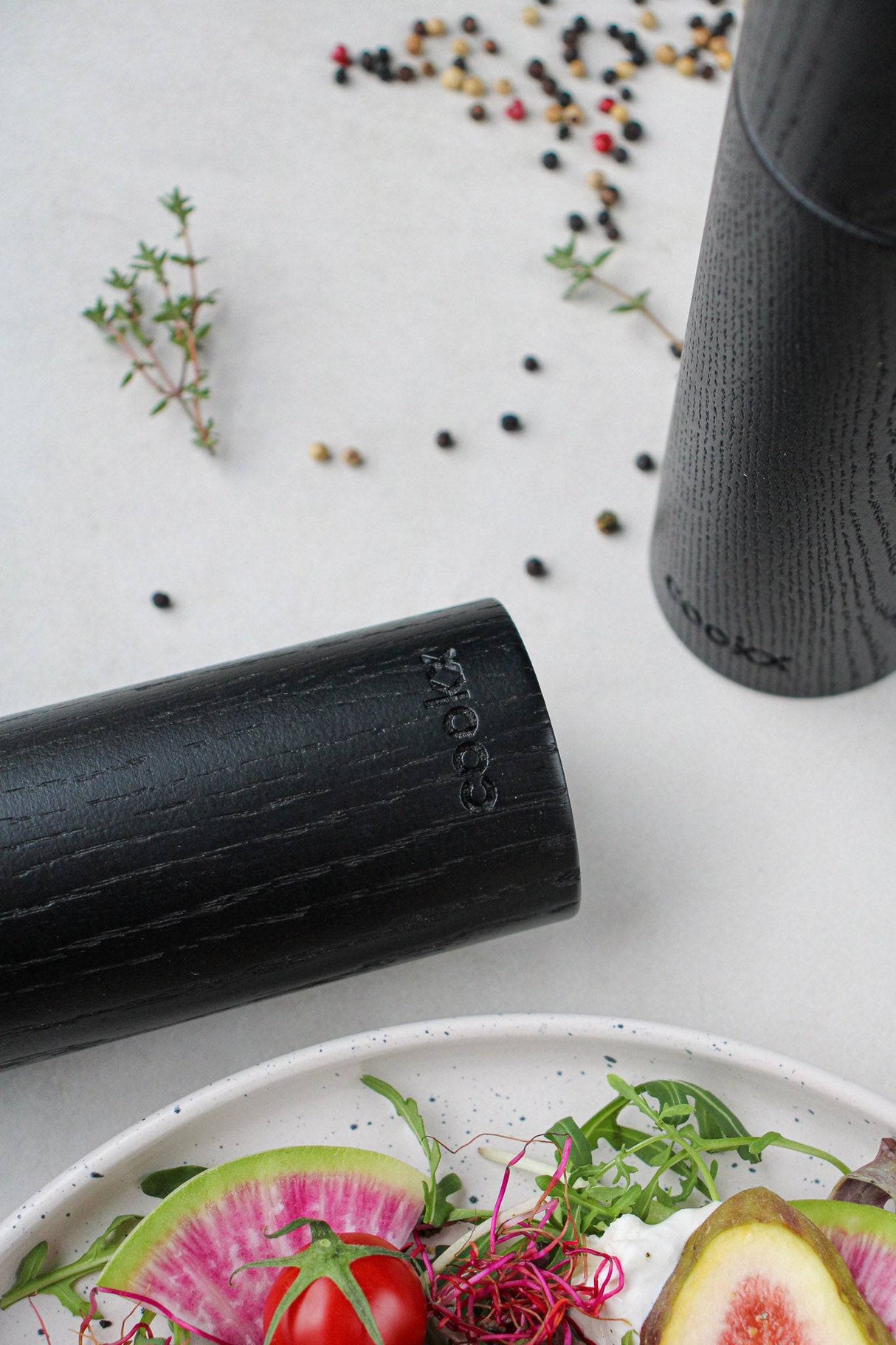 Ensemble moulin à poivre et sel - 100% bois de chêne - Avec mécanisme CrushGrind®