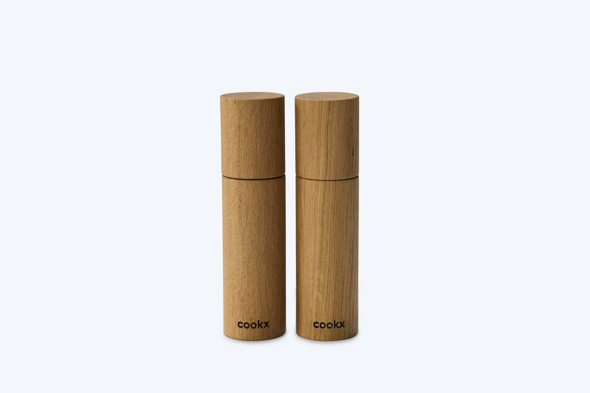Ensemble moulin à poivre et sel - 100% bois de chêne - Avec mécanisme CrushGrind®