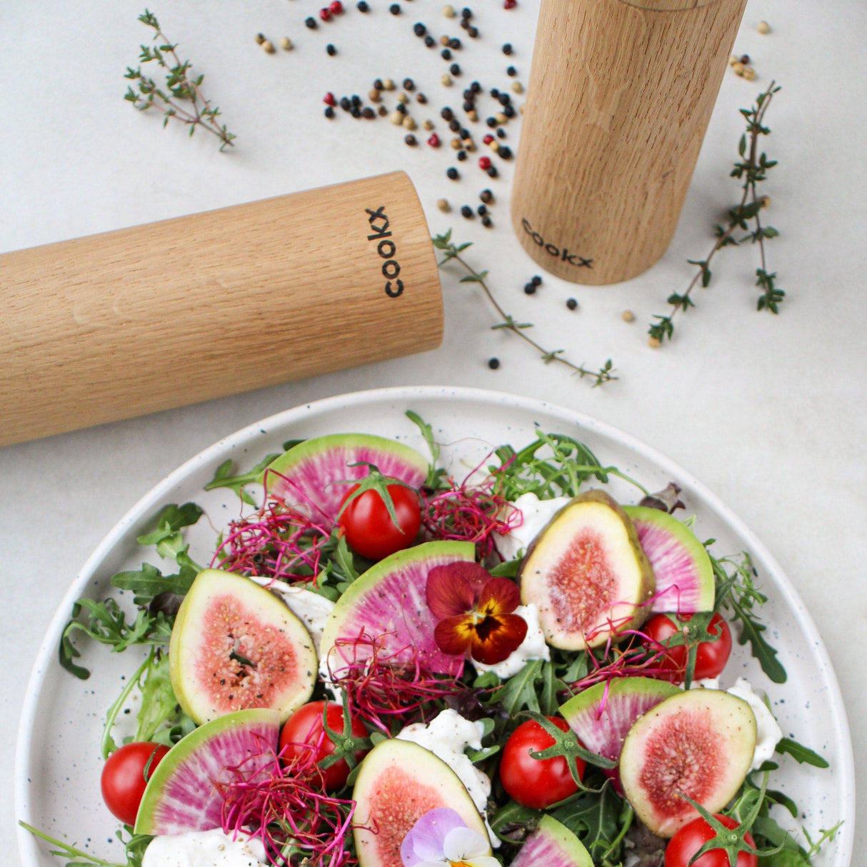 Ensemble moulin à poivre et sel - 100% bois de chêne - Avec mécanisme CrushGrind®