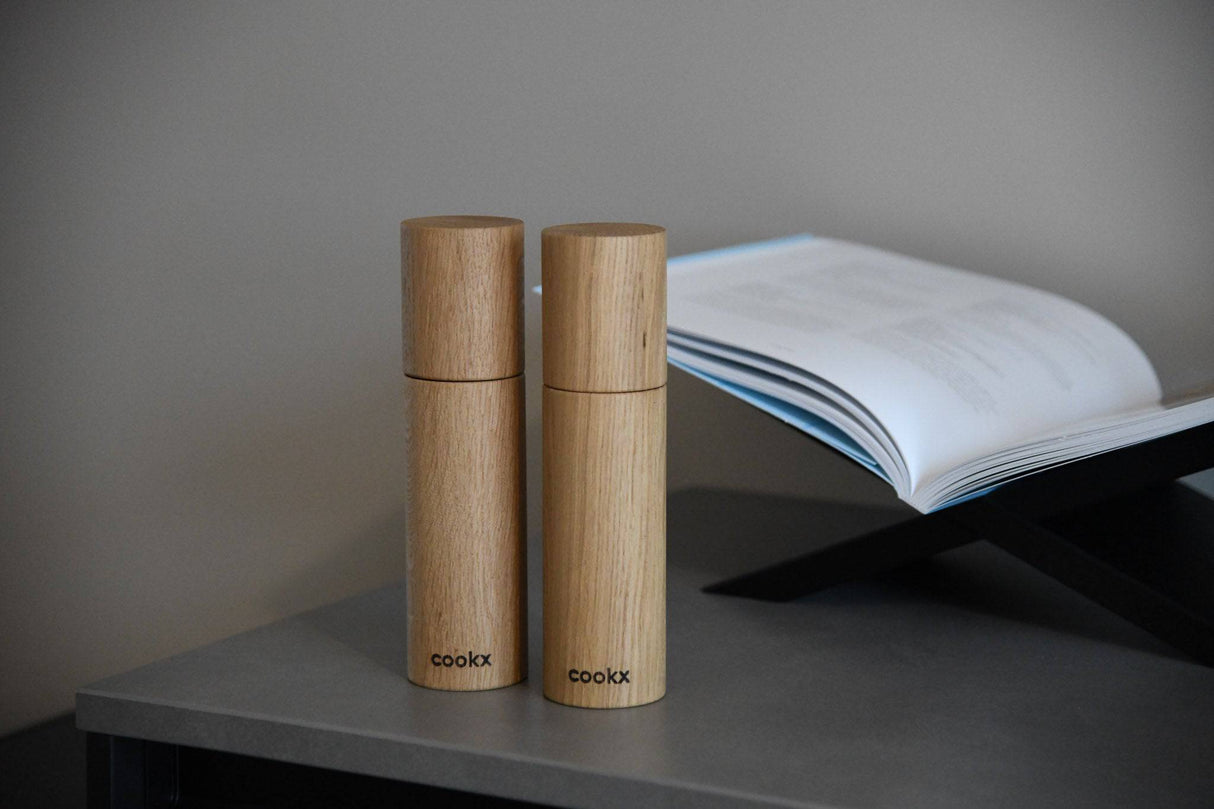Ensemble moulin à poivre et sel - 100% bois de chêne - Avec mécanisme CrushGrind®