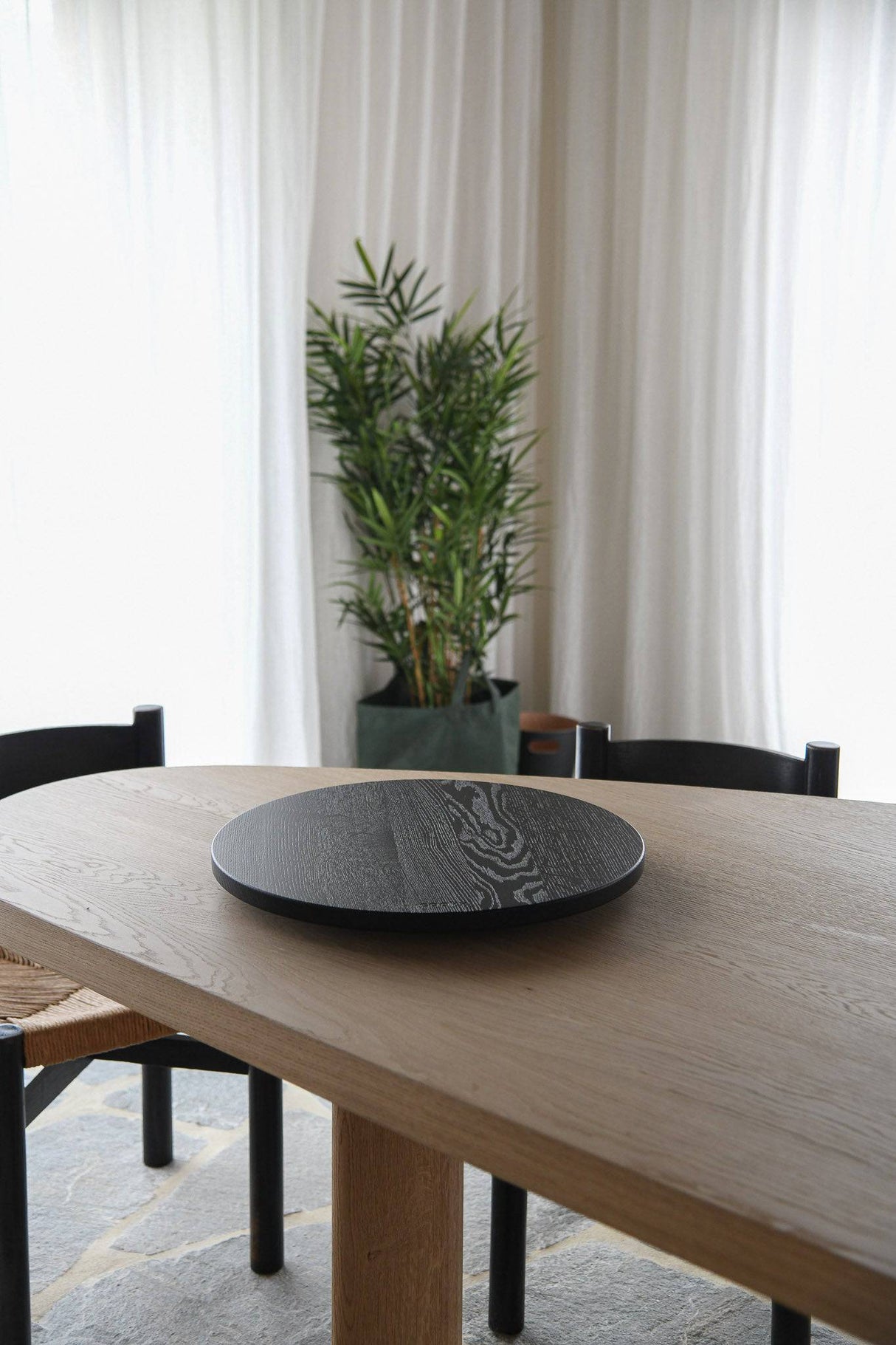 Plateau tournant en chêne M - 50 cm