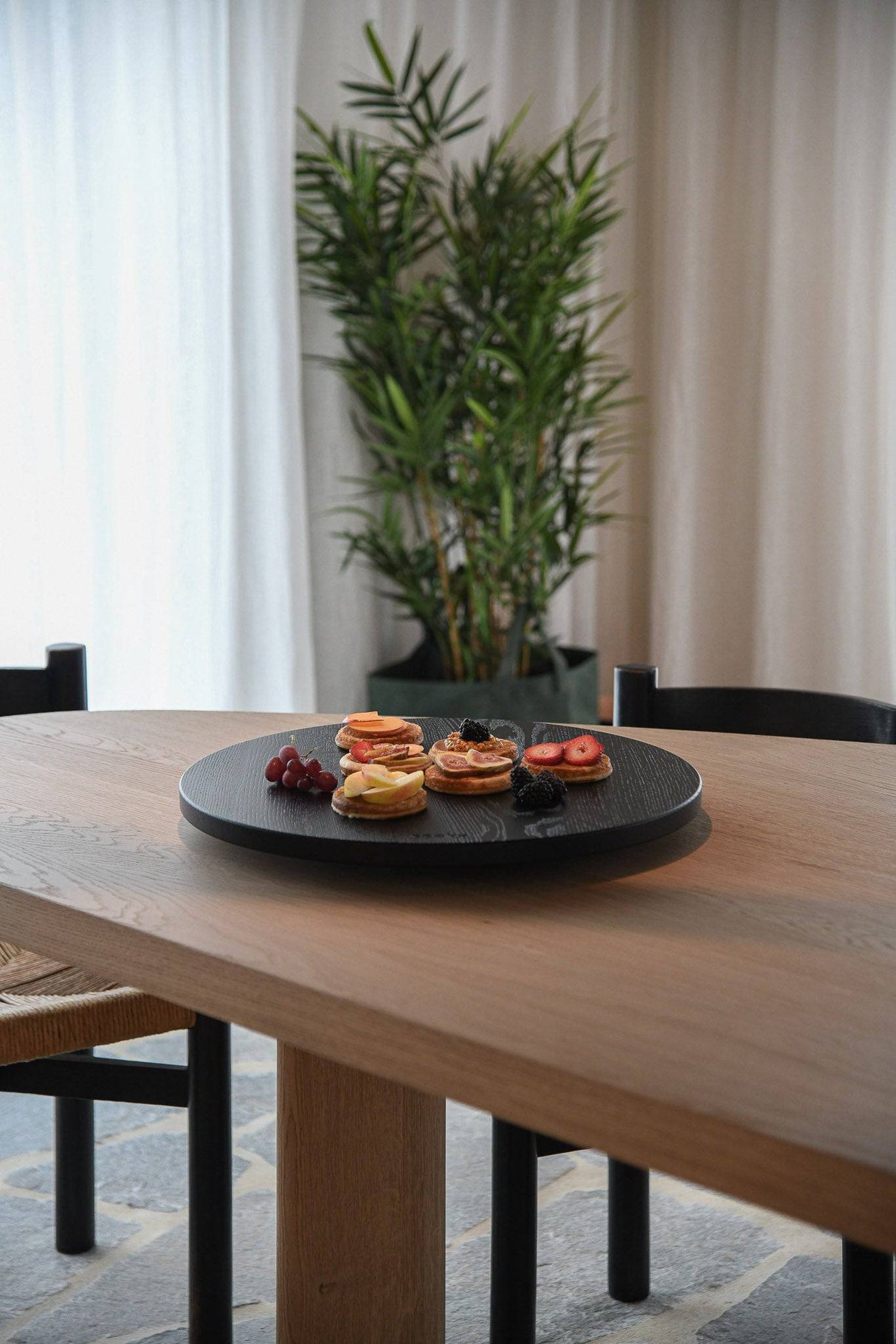 Plateau tournant en chêne M - 50 cm