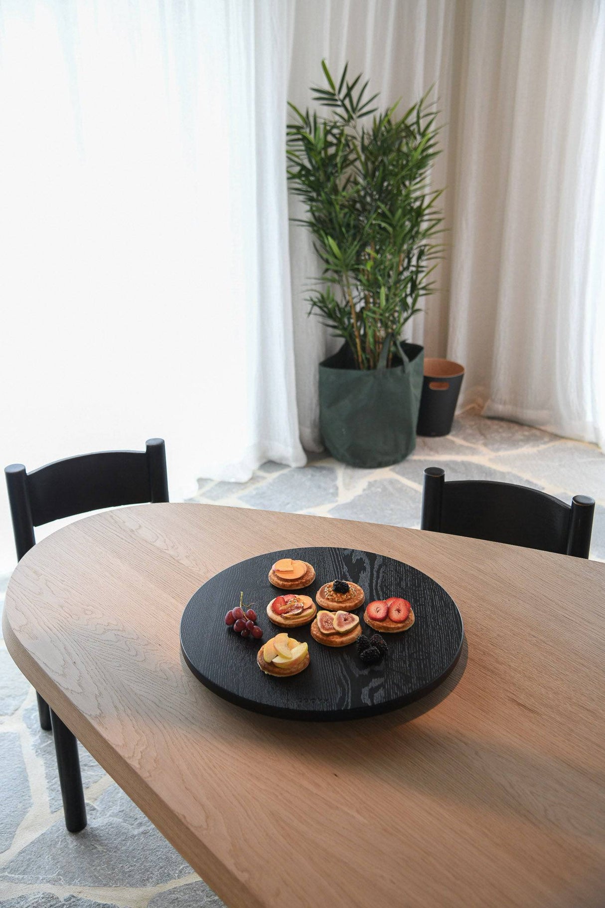 Plateau tournant en chêne M - 50 cm