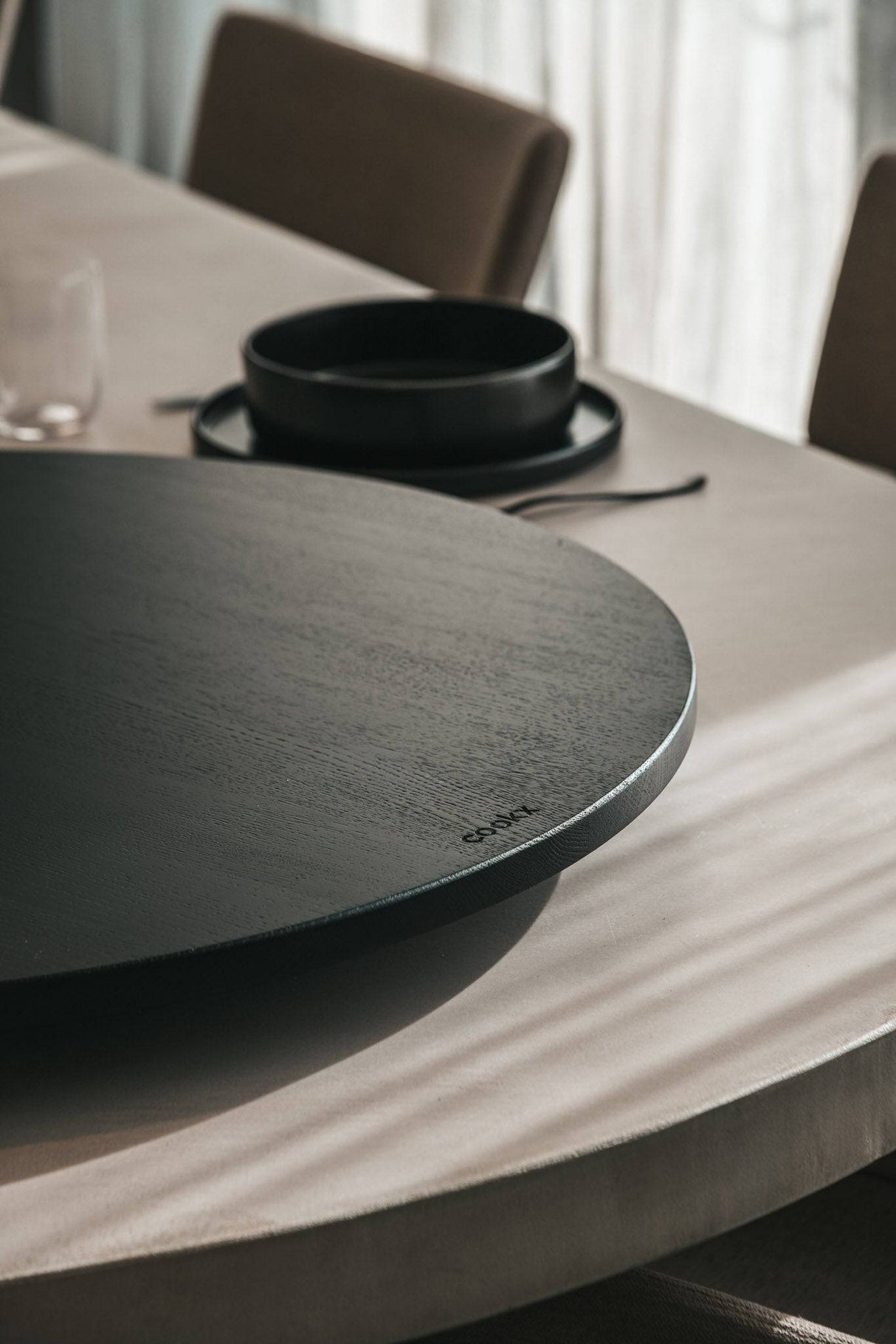 Lazy Suzan Draaiplateau Groot - Maat XL - COOKX - Zwart