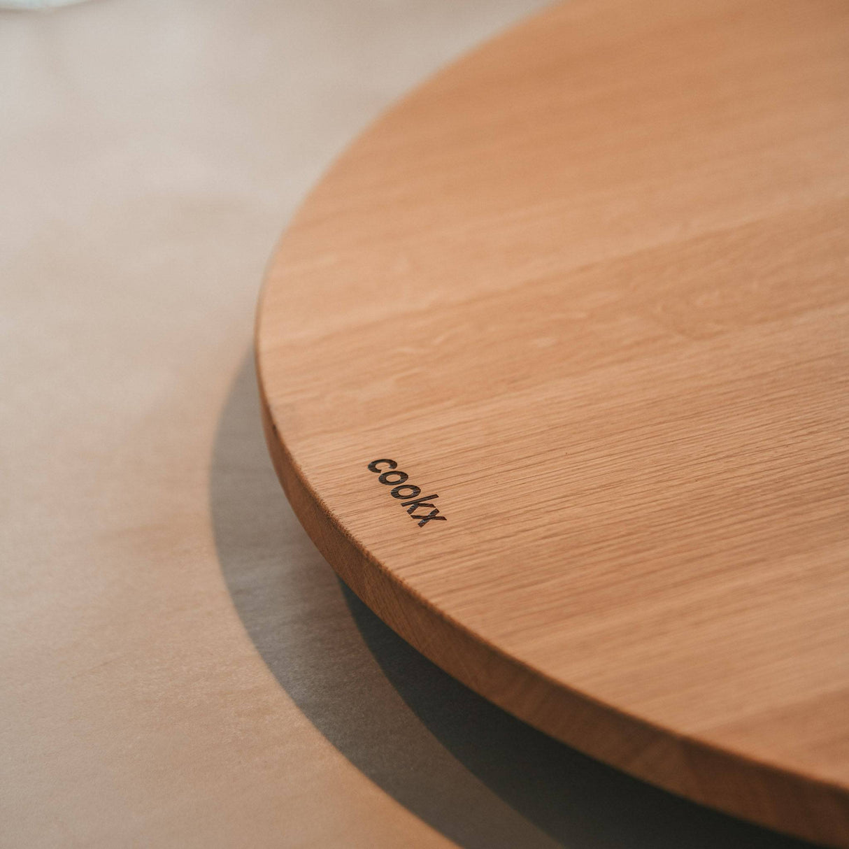 Lazy Suzan Draaiplateau Groot - Maat XL - COOKX - Natuurkleur eik van hout