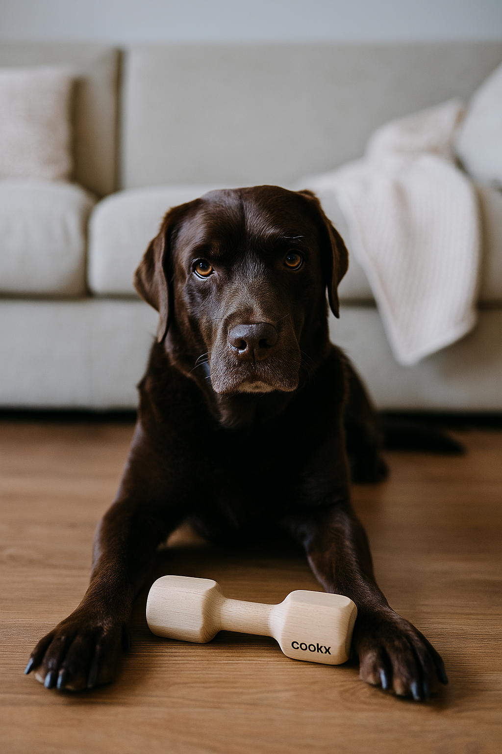 Hondenbotje - Speeltje / Apporteerblok - Beukenhout