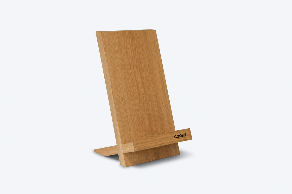 Eiken Tablethouder - Boeksteun/tijdschrifthouder - Staand Model - COOKX
