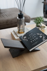 Boekenstandaard - Liggend Model - Eikenhout - Zwart, Nature, Beige, Chocolade