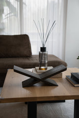 Boekenstandaard - Liggend Model - Eikenhout - Zwart, Nature, Beige, Chocolade