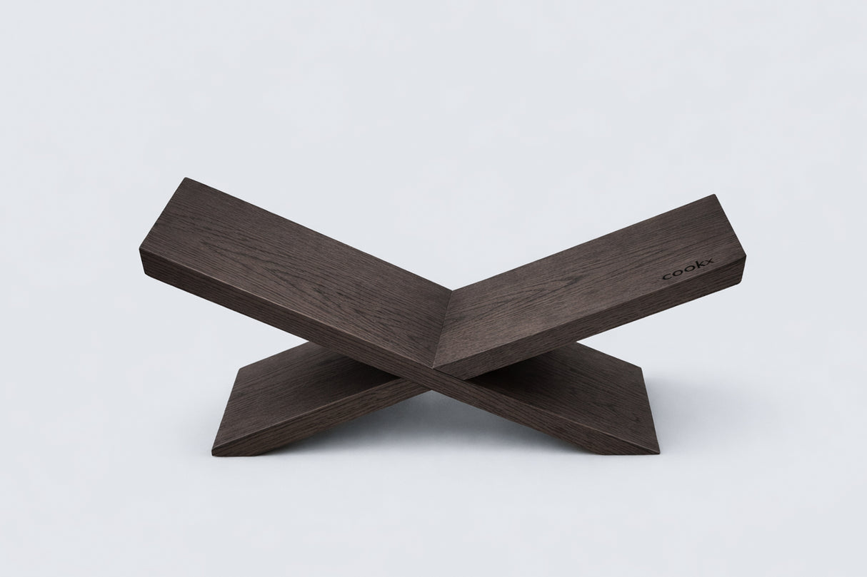 Boekenstandaard - Liggend Model - Eikenhout - Zwart, Nature, Beige, Chocolade