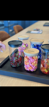 Voorraadpot/Bewaarpot - Rond model - Maat S, M, L - Zwart of nature