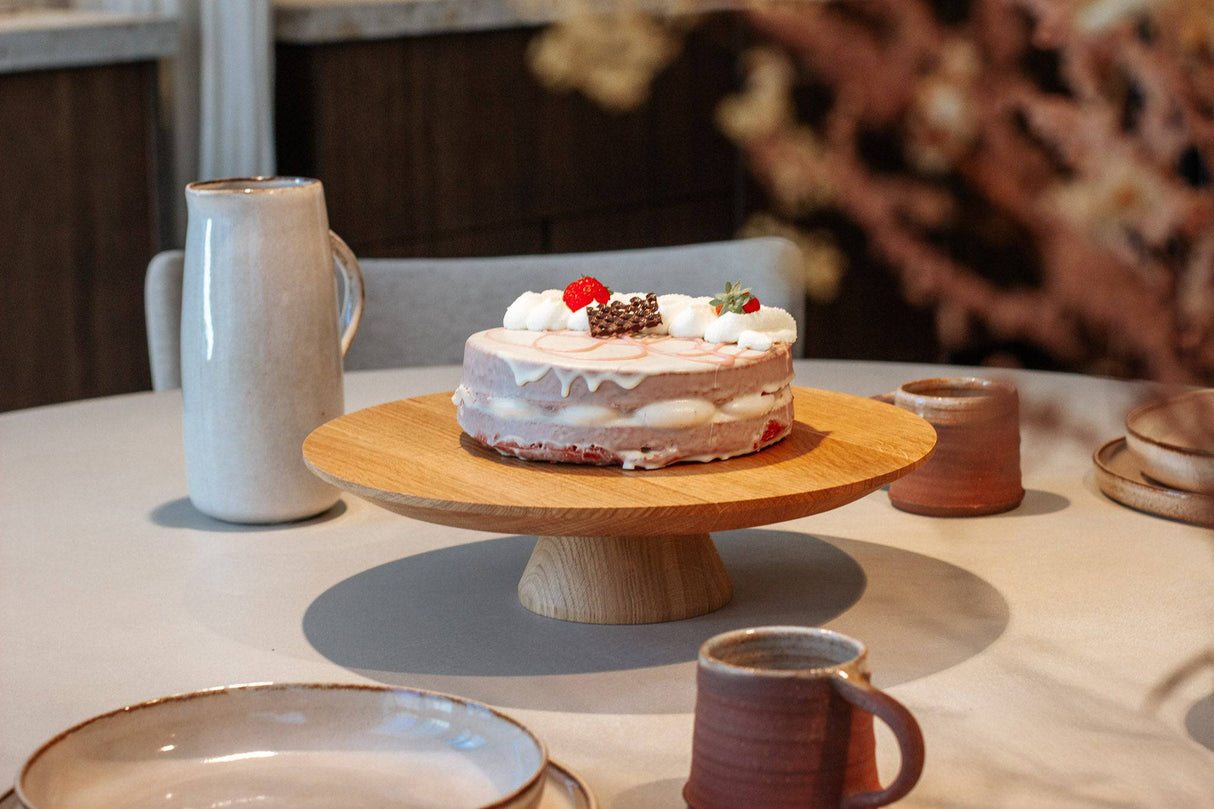 Oak Cake Platter - Foodstand - Nature White