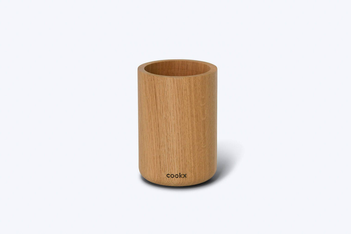 Kitchen Utensil Holder - 100% Oak Wood - One Size